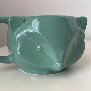Mint green Woodland Fox 3D Animal Face Coffee mug
Boho decor cute new glossy